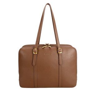 David Jones Women Fashion Work Profession Travel PU Tote Shoulder Bag  - Tan
